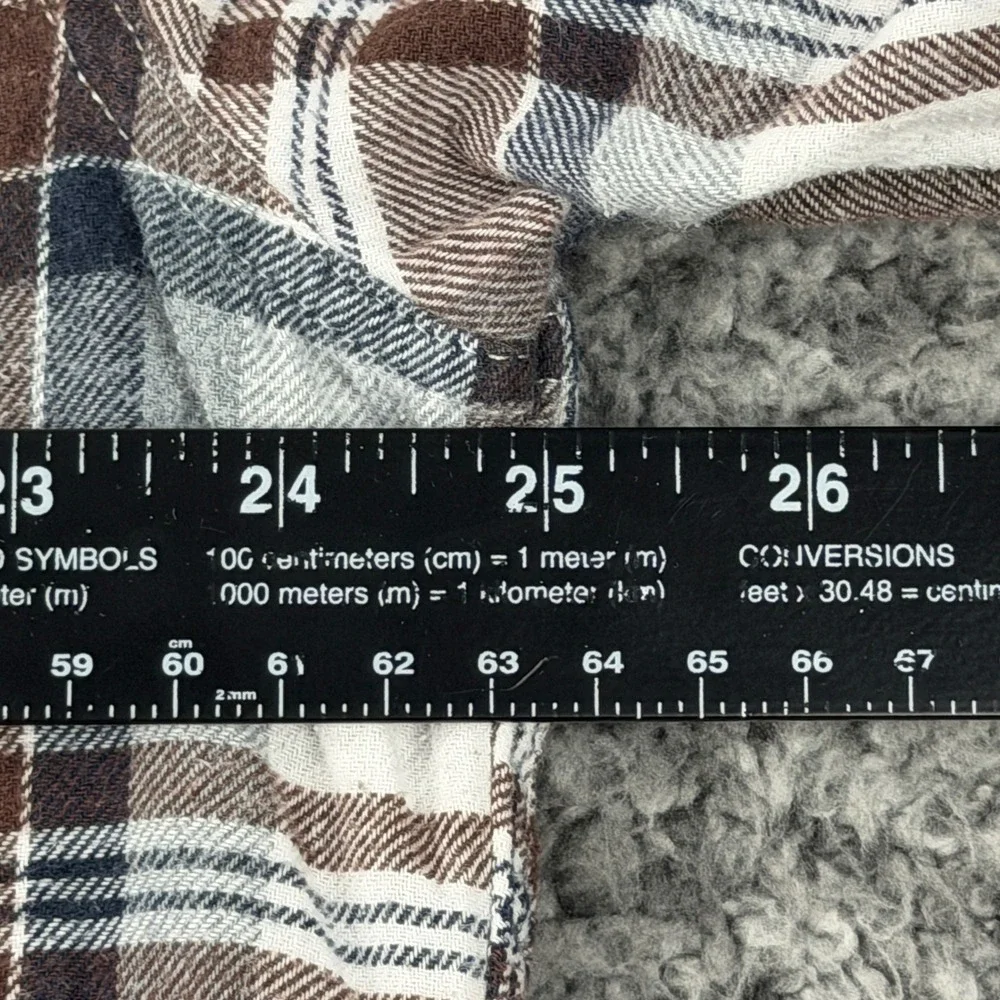 Sonoma Men's Size XL Plaid Multicolor Cotton Flannel Shirt Long Sleeve Button Up